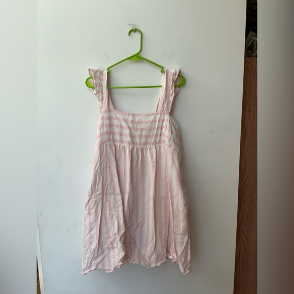 Draper James Maddie Babydoll Dress in Pink Cabana Stripe - Picture 5 of 10